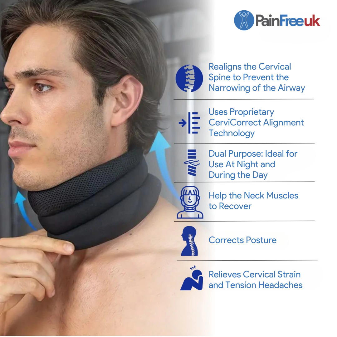 1x Pain Free UK™ SnoreStop - Sleep Apnea & Snoring Relief Neck Brace*